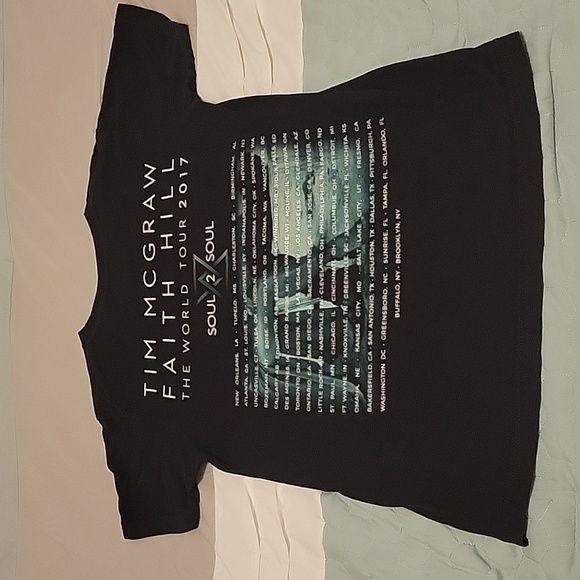 Tim McGraw Faith Hill Concert T-Shirt Black Size Small Soul 2 Soul - Picture 6 of 13